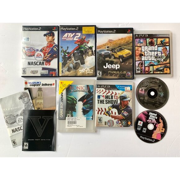 AS IS Lot of EMPTY PS2 PS3 Cases Manuals & 2 Games GTA Vice City Crash Bandicoot - Picture 2 of 10